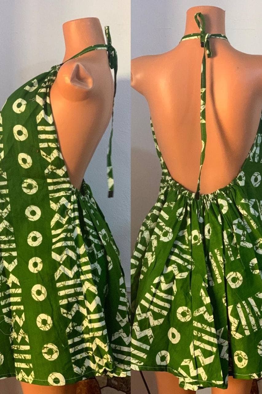 Green print dress from C’s Kloset