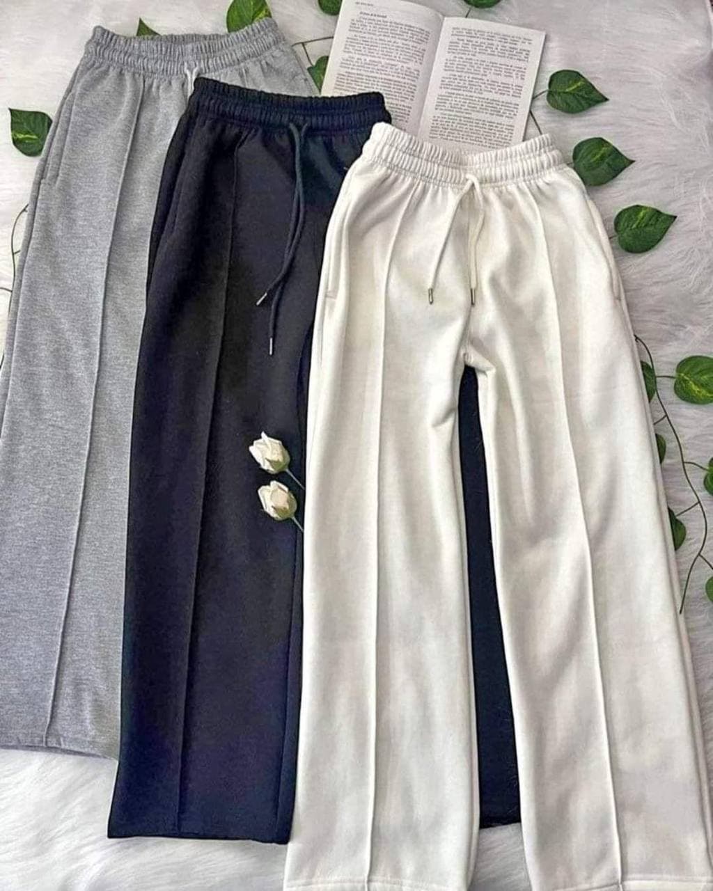 Jogger pants in neutral colors
