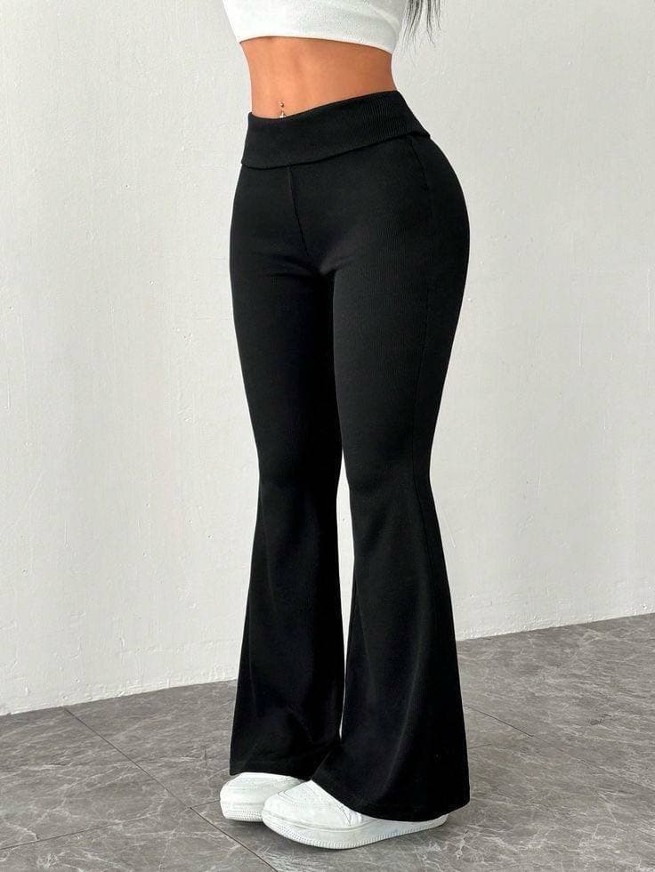 Black flared pants