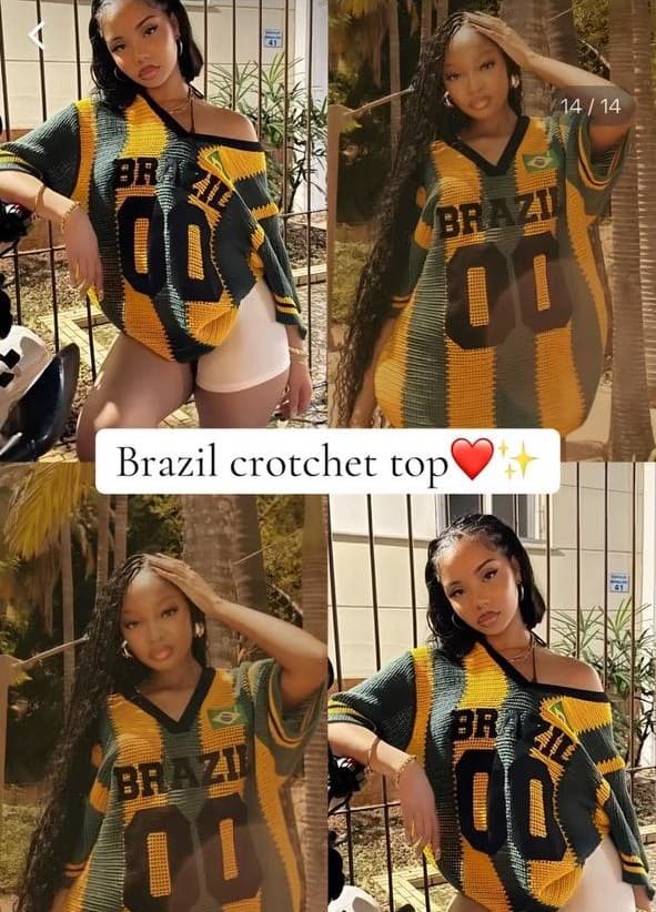 TikTok screenshot of crochet detail set